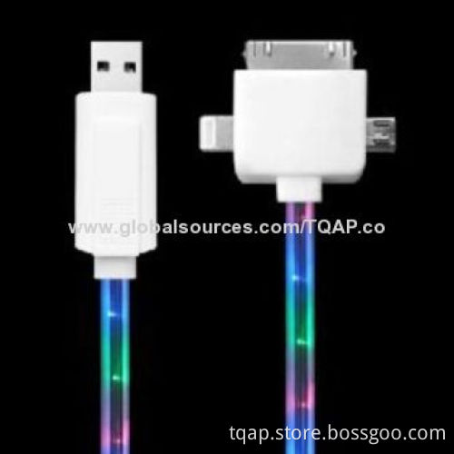 LED Flashlight (3 Fiber Wires) 30-pin USB Cable, 1.0m Length